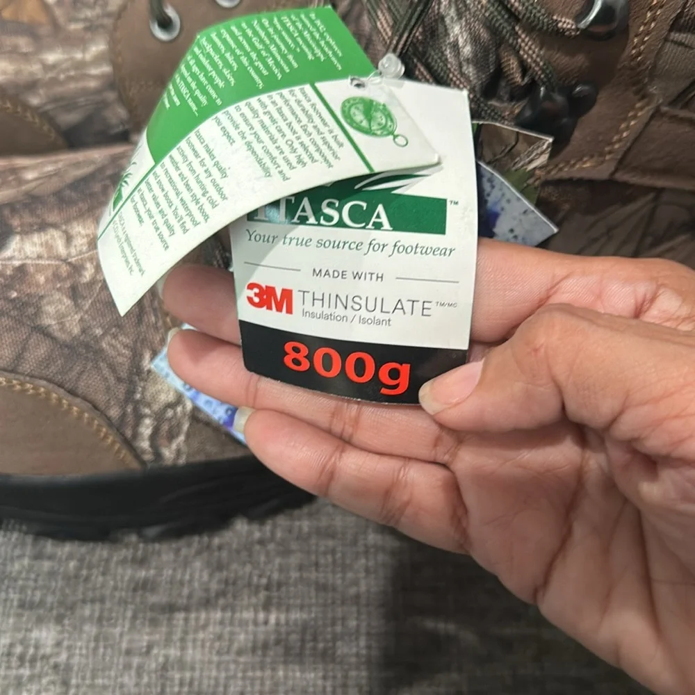 Itasca Men's Boots Waterproof All Terrain Thinsulate Sz.12 Winter Camo Hunting